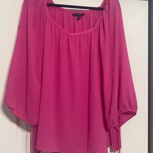 Banana Republic Pink Blouse with Balloon Tie Sleeves